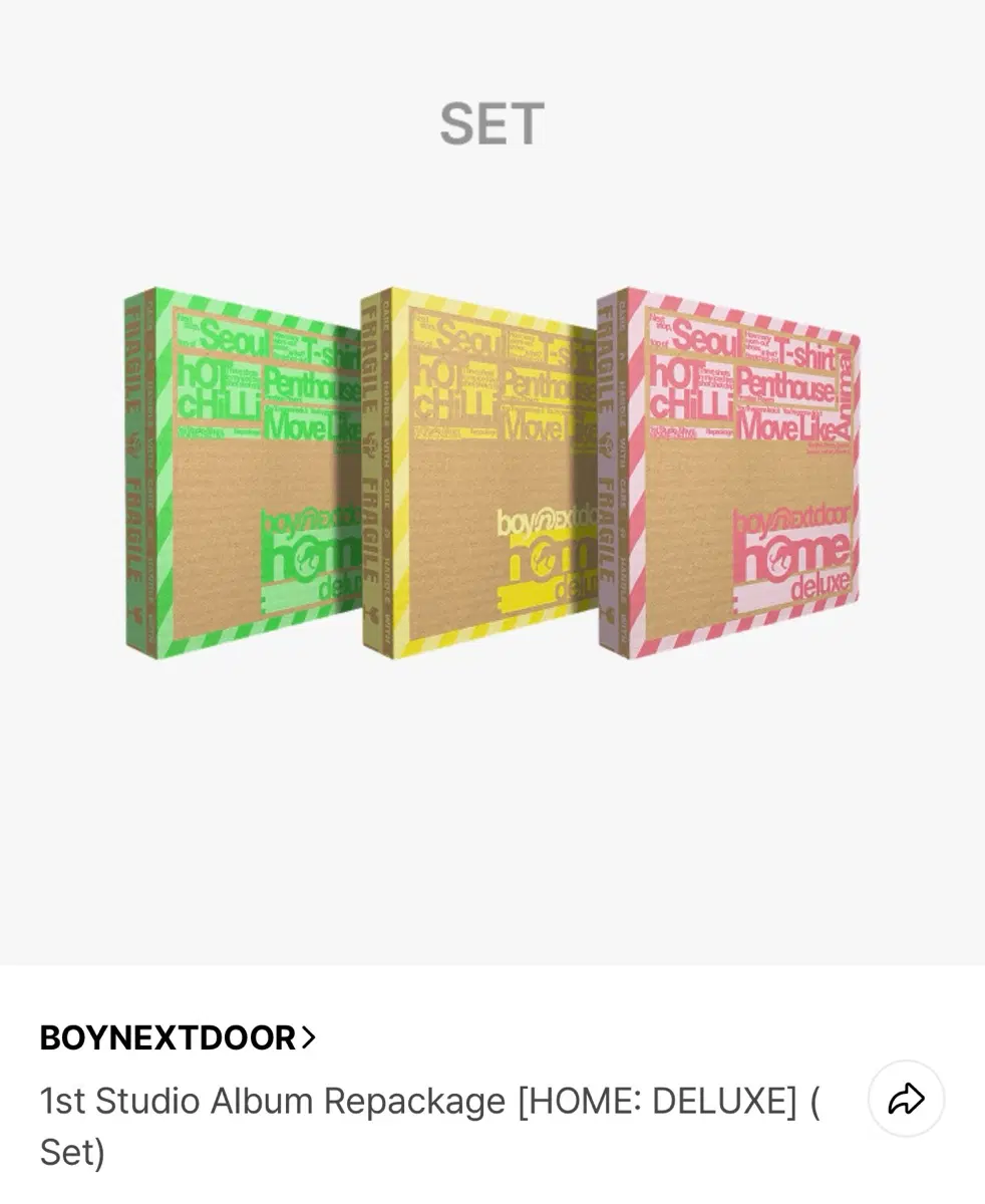 BOYNEXTDOOR 1집 리패키지 앨범 [HOME: DELUXE] 세트