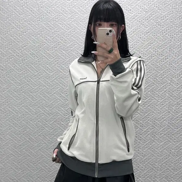 아디다스 X 베스파 레트로 Y2K 00's 라인 져지 집업 100 C15118