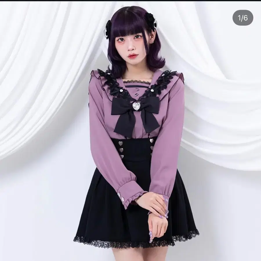 디어마이러브 블라우스 디마럽 블라우스 세일러 블라우스 지뢰계 양산형 양지뢰 고스펑크 고딕 로리타 갸루