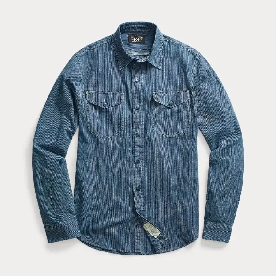 RRL 더블알엘 인디고 히코리 스트라이프 워크셔츠