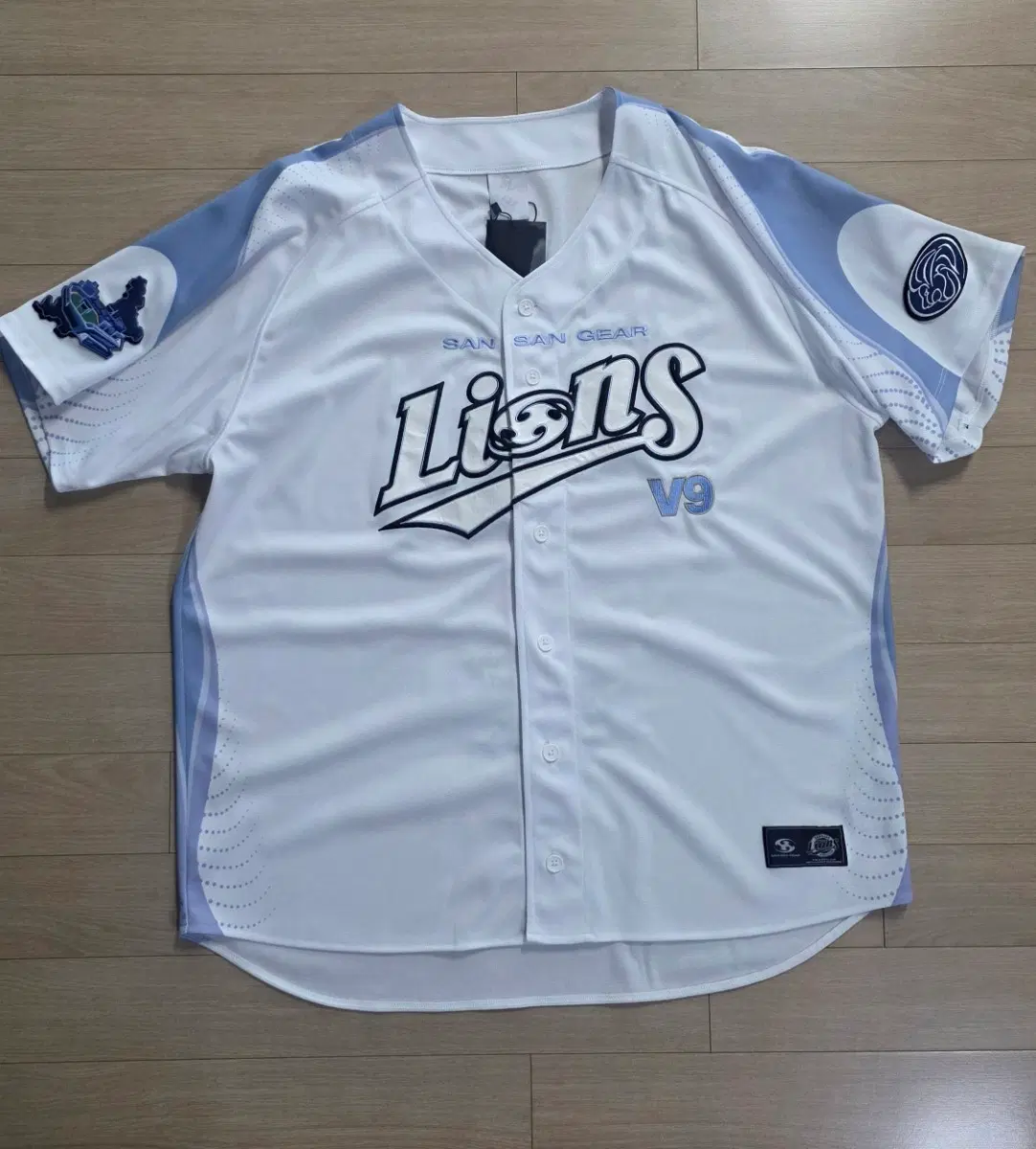 삼성라이온즈 산산기어 유니폼 XL 화이트 정품