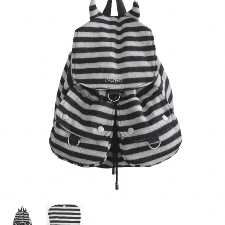 Nuyet Devil Puff Backpack (Black Stripe)