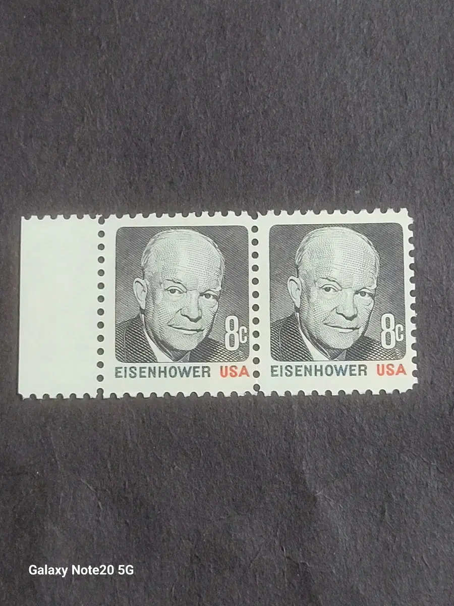 (미국우표)1971년 제34대대통령 드와이트아이젠하워 우표 페어Dwight D. Einsenhower