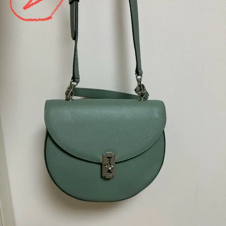 분크 오캄 가죽 숄더백 민트