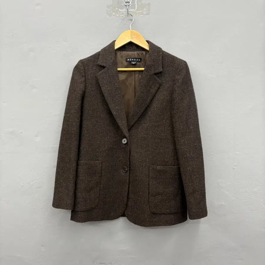 모르간 모건 MORGAN 헤링본 블레이저 자켓 55