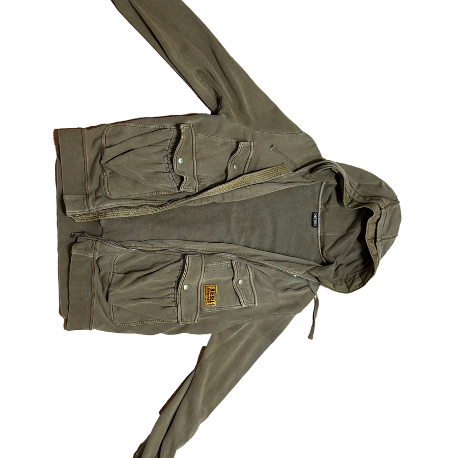 Diesel Back Padded Zip Up Jacket