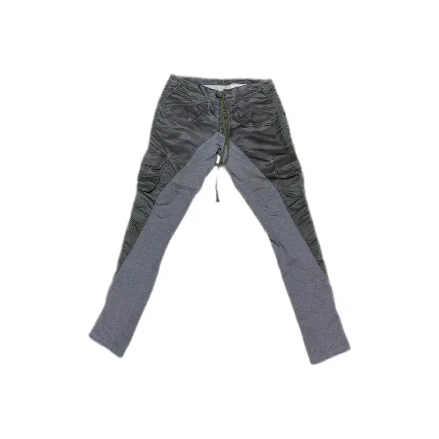 그렉로렌 greg lauren 50/50 롱 슬림 라운지 카고 팬츠