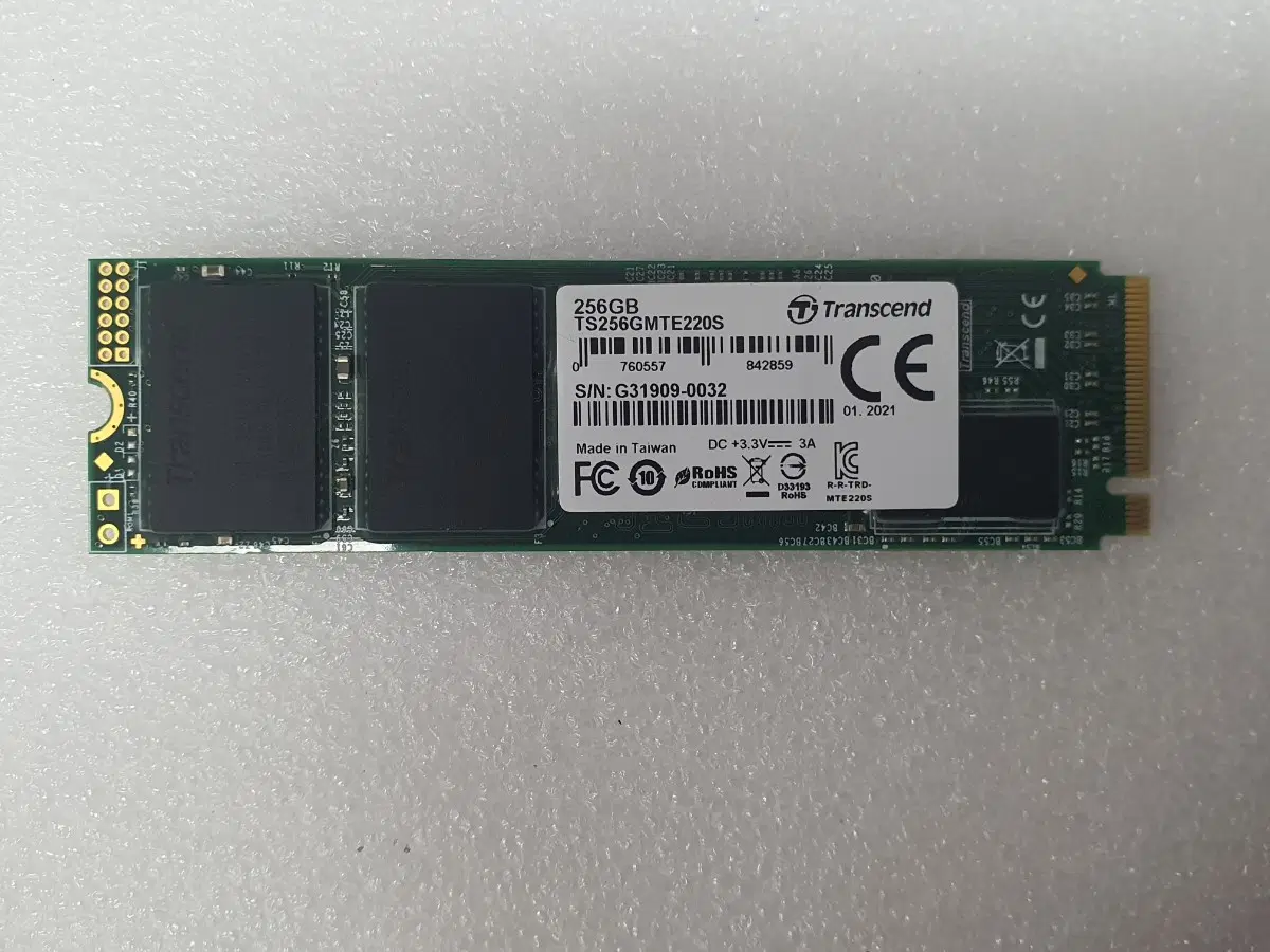 컴퓨터 저장장치 트랜센드 TS256GMTE220S M.2 NVME SSD 256GB
