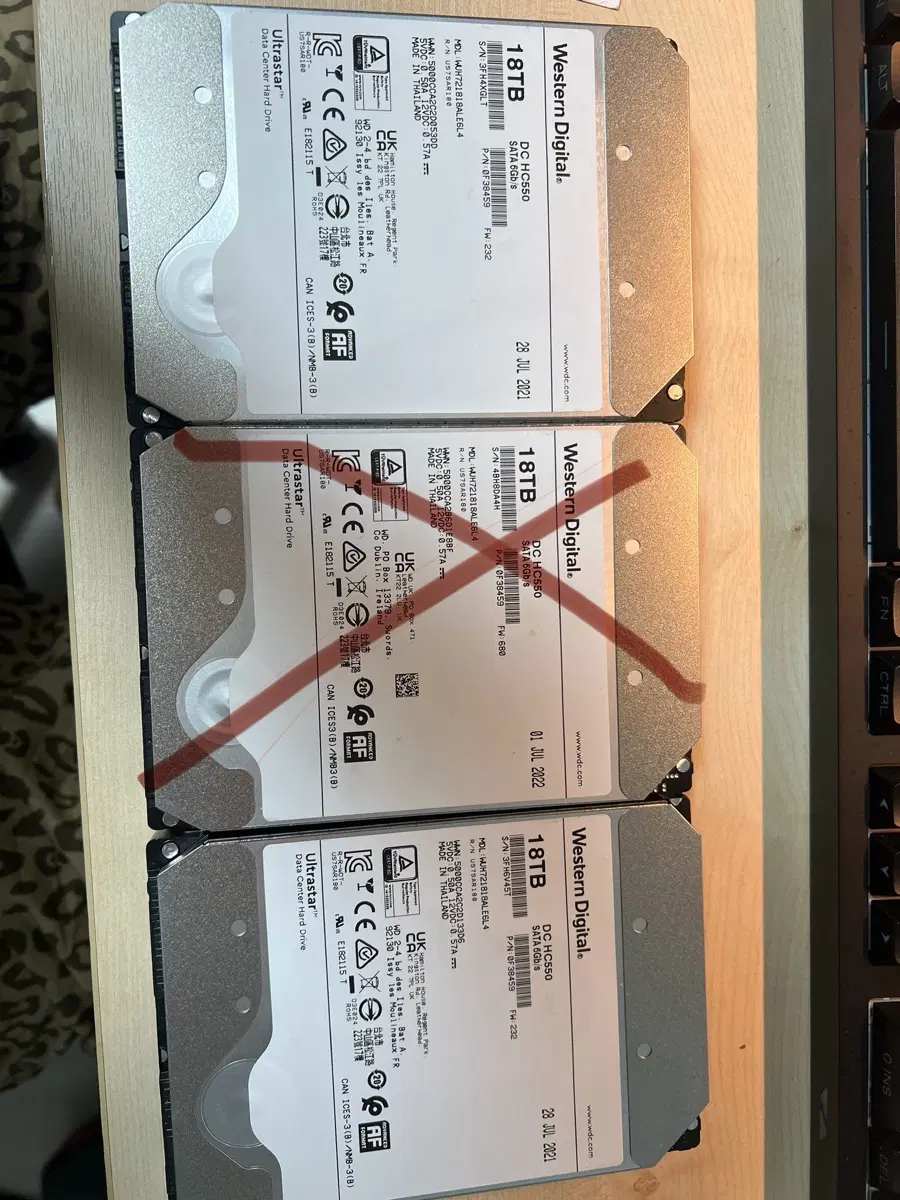 WD Ultrastar HC550 엔터프라이스 HDD 18tb