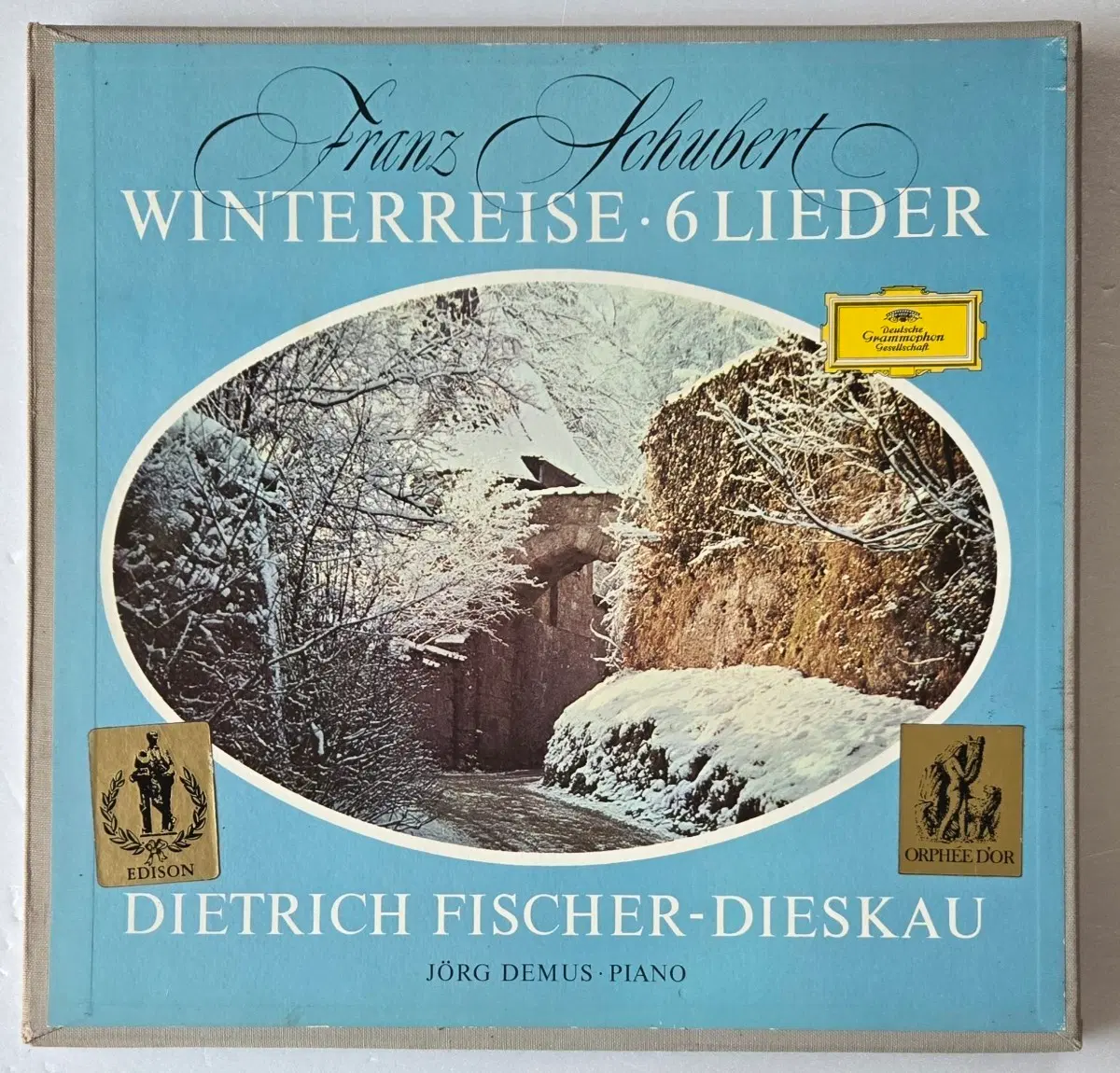 Fischer-Dieskau & Jorg Demus - 겨울나그네 Winterreise 2LP Box ( DG German Large Tulip )