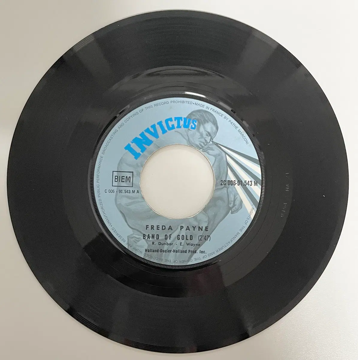 바이닐 Freda Payne 프랑스 초판 7인치 Band Of Gold