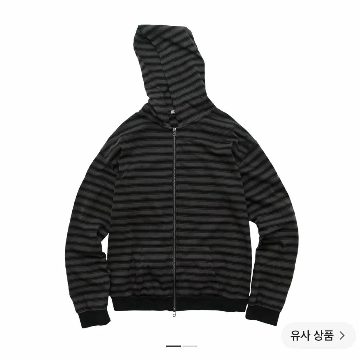 폴리테루 스트라이프 집 후디