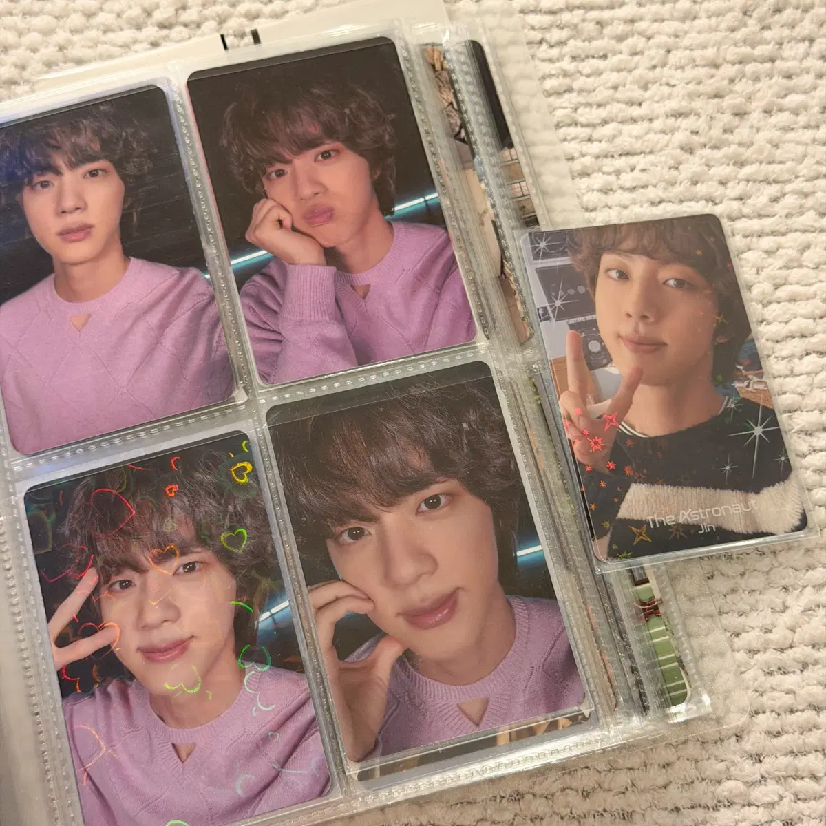 BTS 방탄소년단 JIN 석진 디애넛 럭드 일본FC 포카 일괄