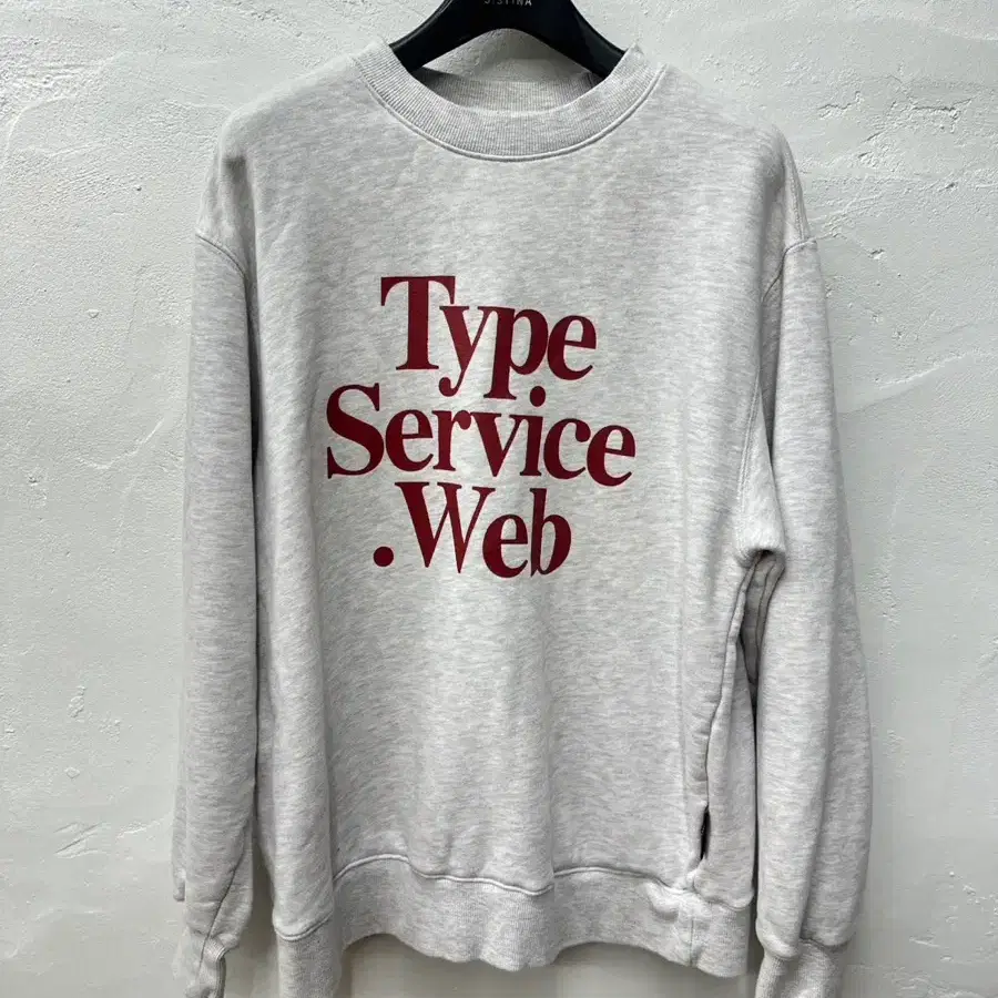 [상태좋음] 타입서비스(TYPESERVICE) 상의 공용 맨투맨 그레이 긴팔 S