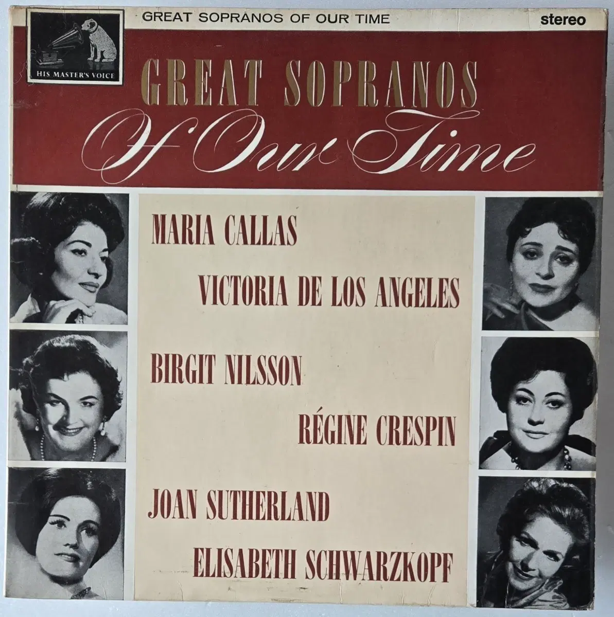 Great Sopranos of Our Time LP ( HMV ASD 초반 UK Original White Gold Stereo )