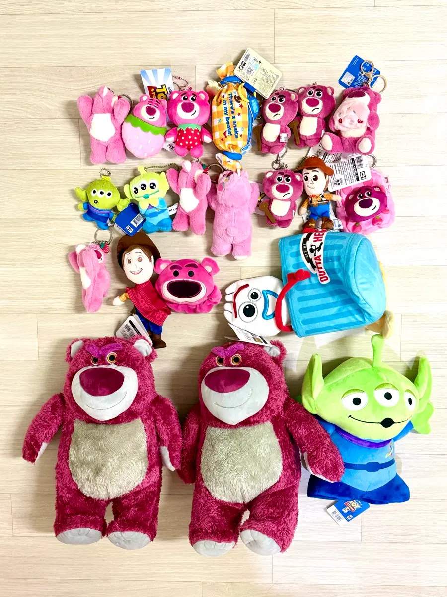 toystory토이스토리 랏소베어곰 우디소형 키링 인형뽑기 열쇠가방고리 인형 등(일괄