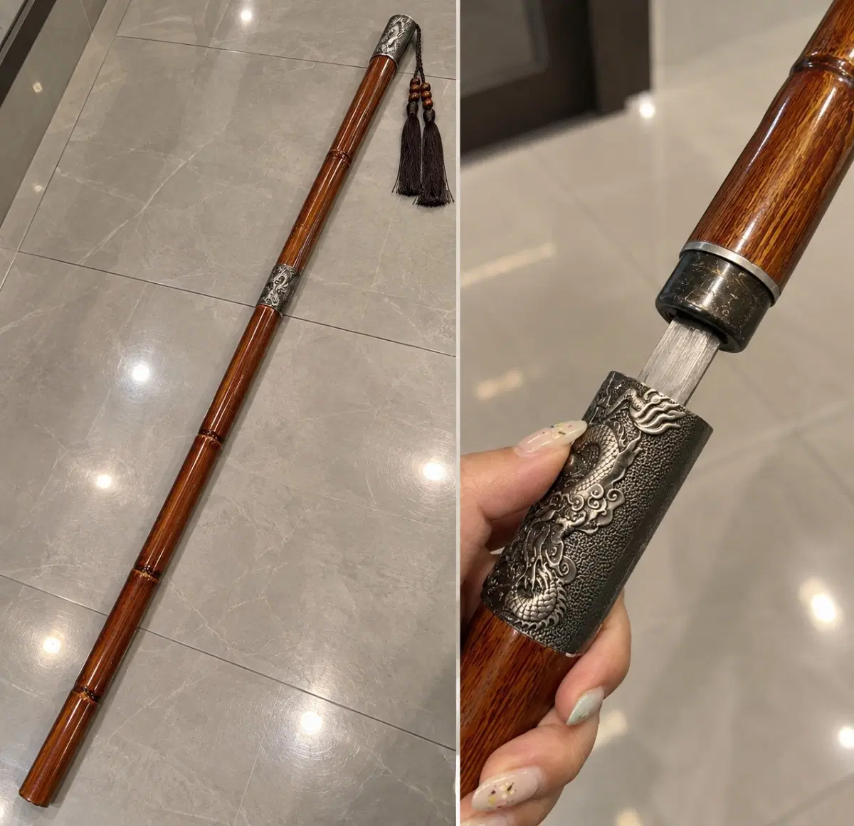 진가검 장식 검술봉 영화소품 전시 수련용 새상품 날없음