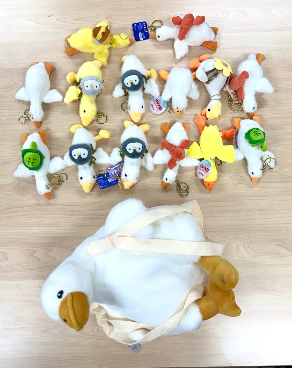 Duckgoose거위 오리 중형인형뽑기 열쇠가방고리 키링 인형 (일괄