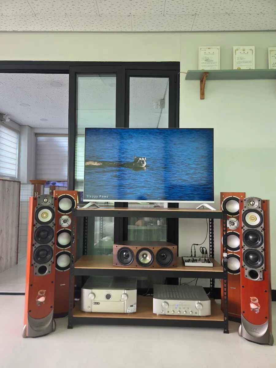 KEF iQ60c 센터스피커 월넛 대형센터