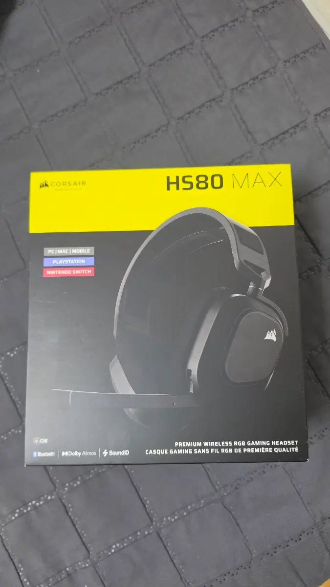 커세어 HS80 MAX 무선 게이밍 헤드셋 풀박스