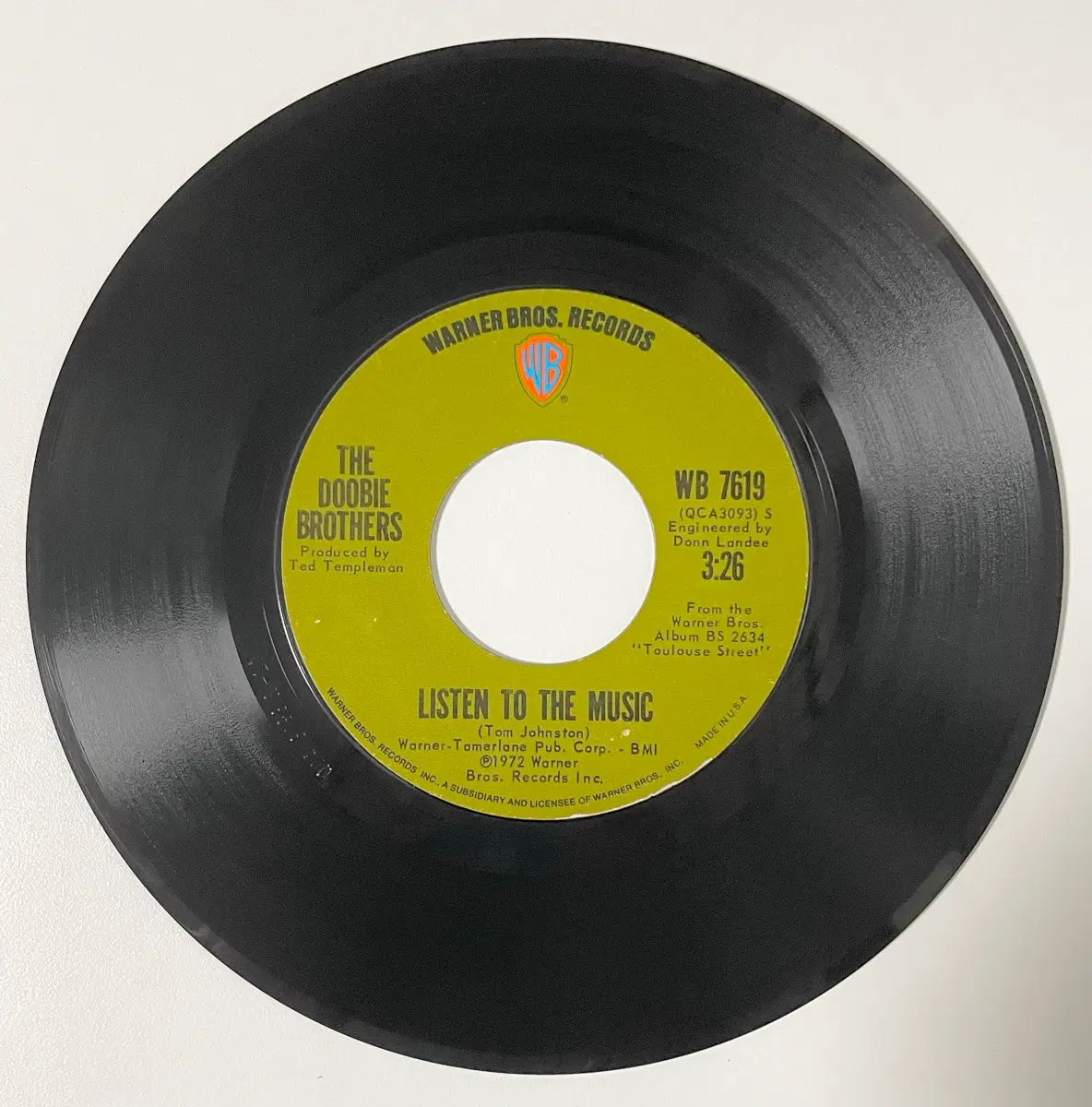 바이닐 The Doobie Brothers 미국 초판 7인치Listen To The Music