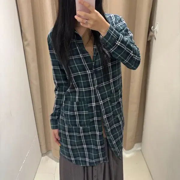 JPN INGNI 체크 블레이저 셔츠 J1239