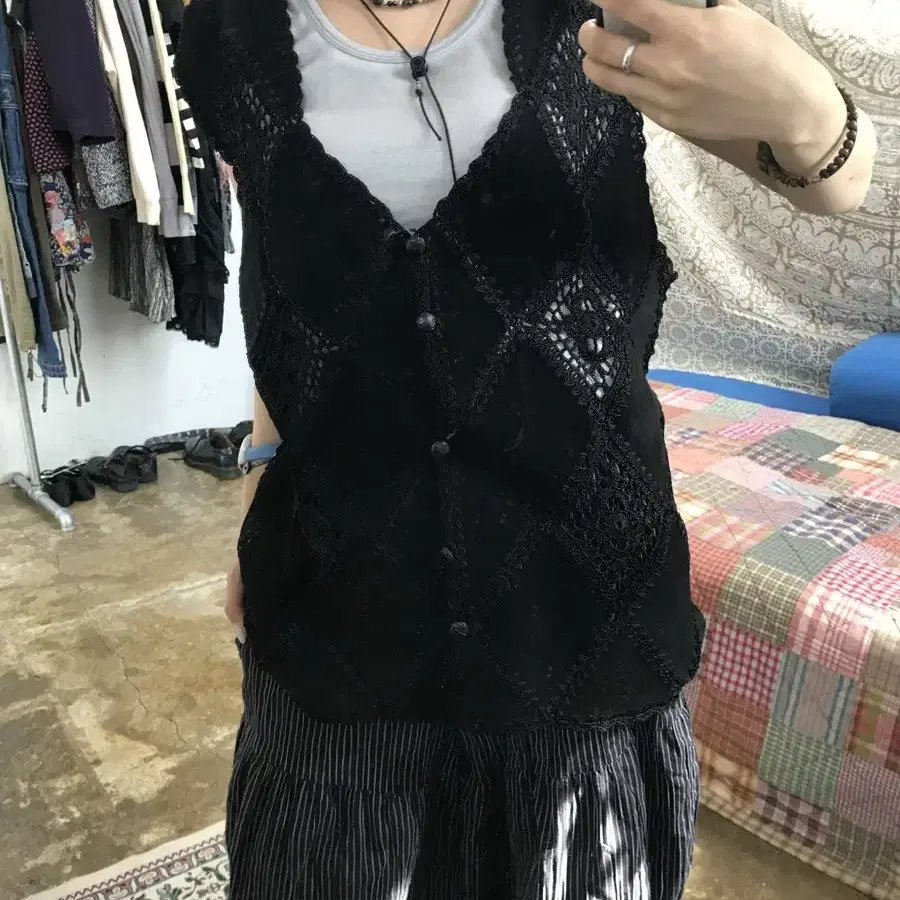 Ladies fashion 여성 크로쉐 돼지가죽 베스트 자켓 z2056