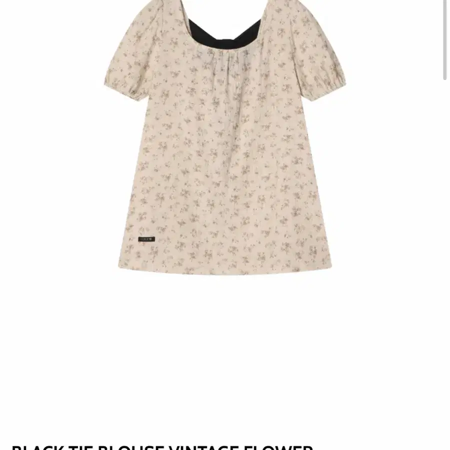 콜로신스 BLACK TIE BLOUSE VINTAGE FLOWER