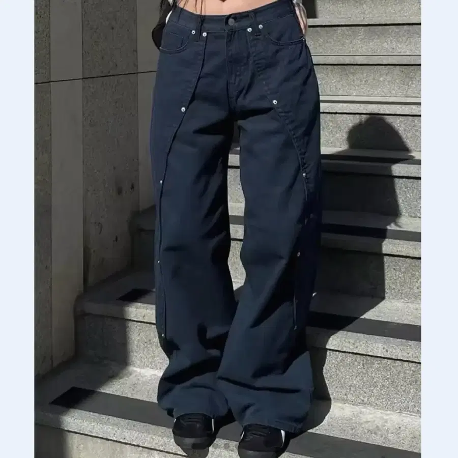 와이드팬츠 네이비 L