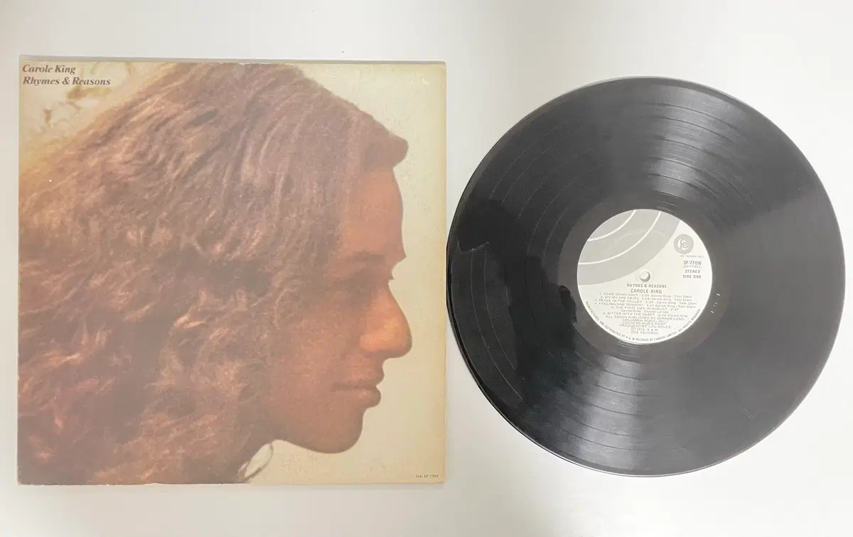 바이닐 Carole King 캐나다 초판 LP Rhymes & Reasons