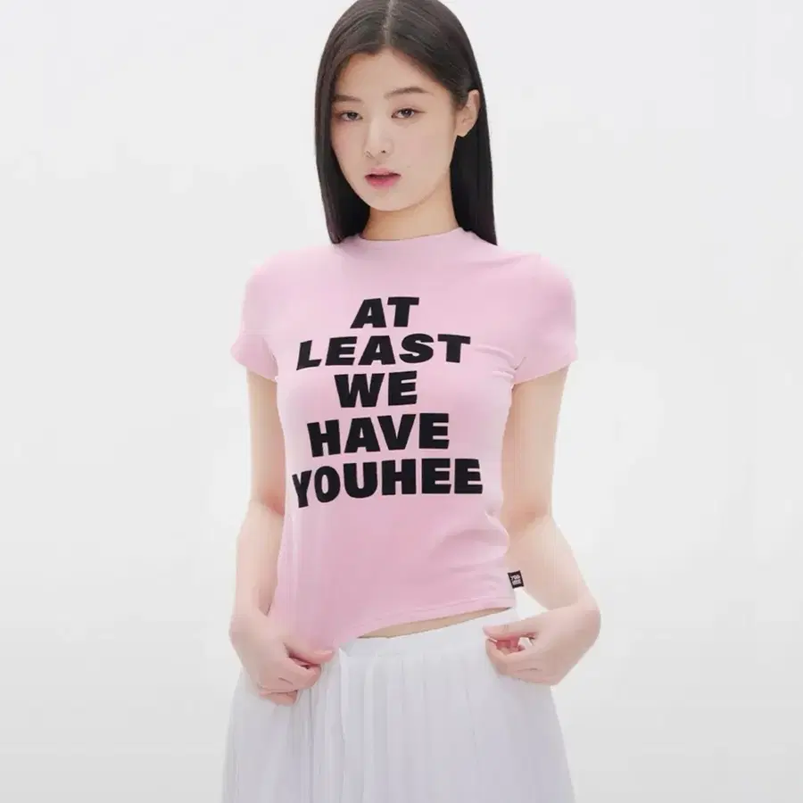 유희 YOUHEE LETTERING T-SHIRT PINK