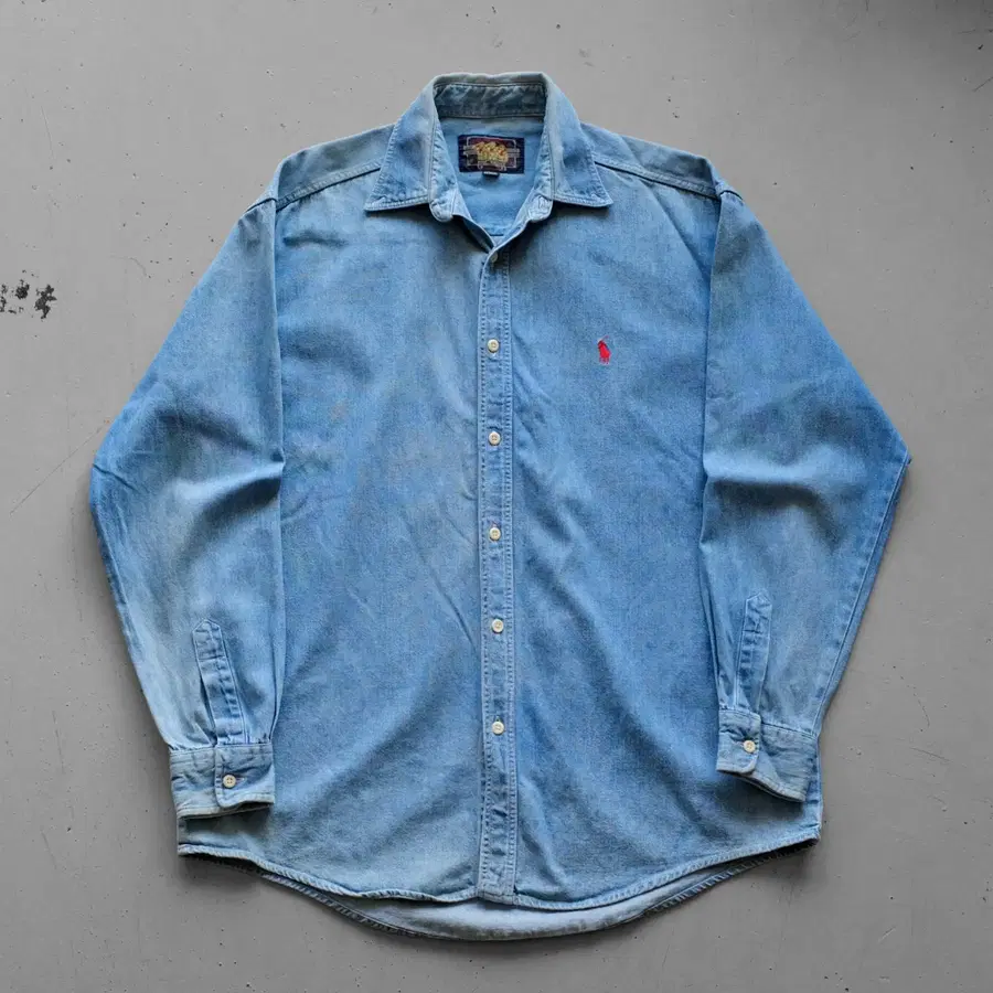 1980s Made In KOREA Chaps Ralph Lauren Denim Shirt