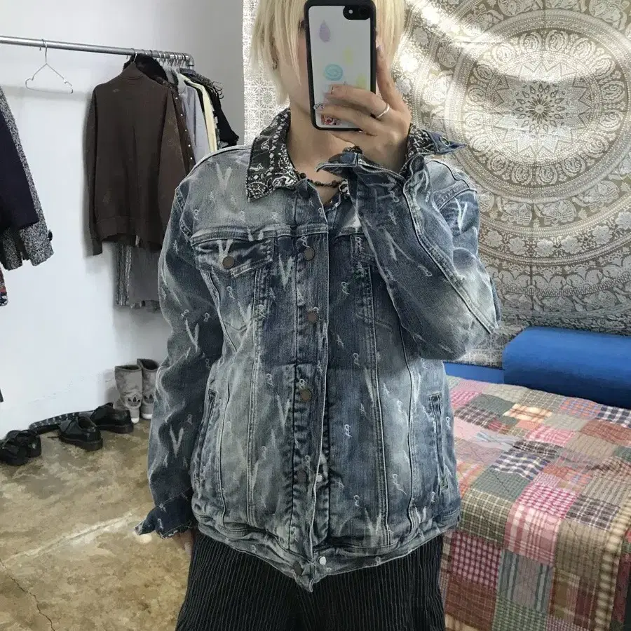 VALABASAS 발라바사스 리버시블 페이즐리 데님 자켓 z2073