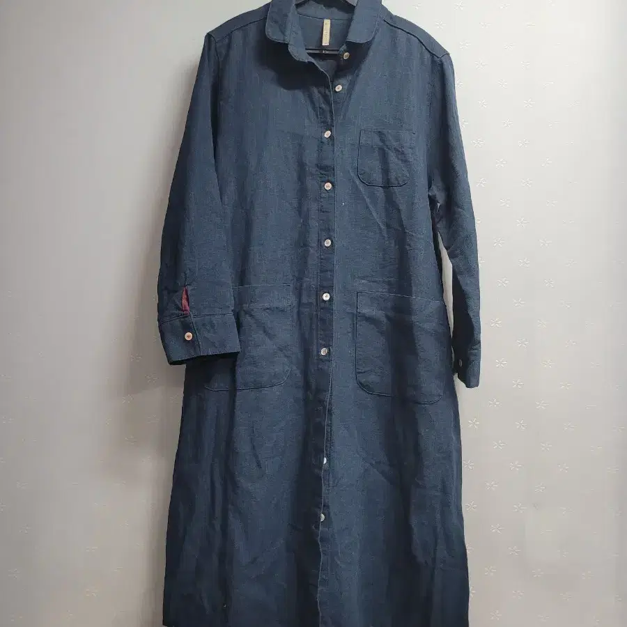 77)린넨 롱셔츠
