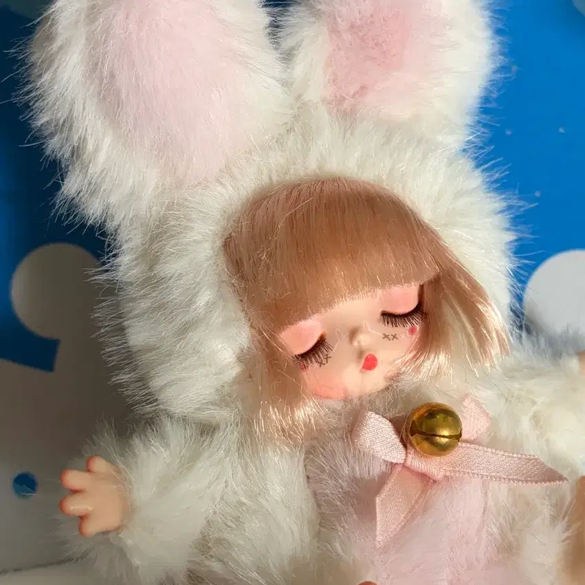 베이비쓰리 애니베이비 토끼 인형 키링 퓨어화이트 러브