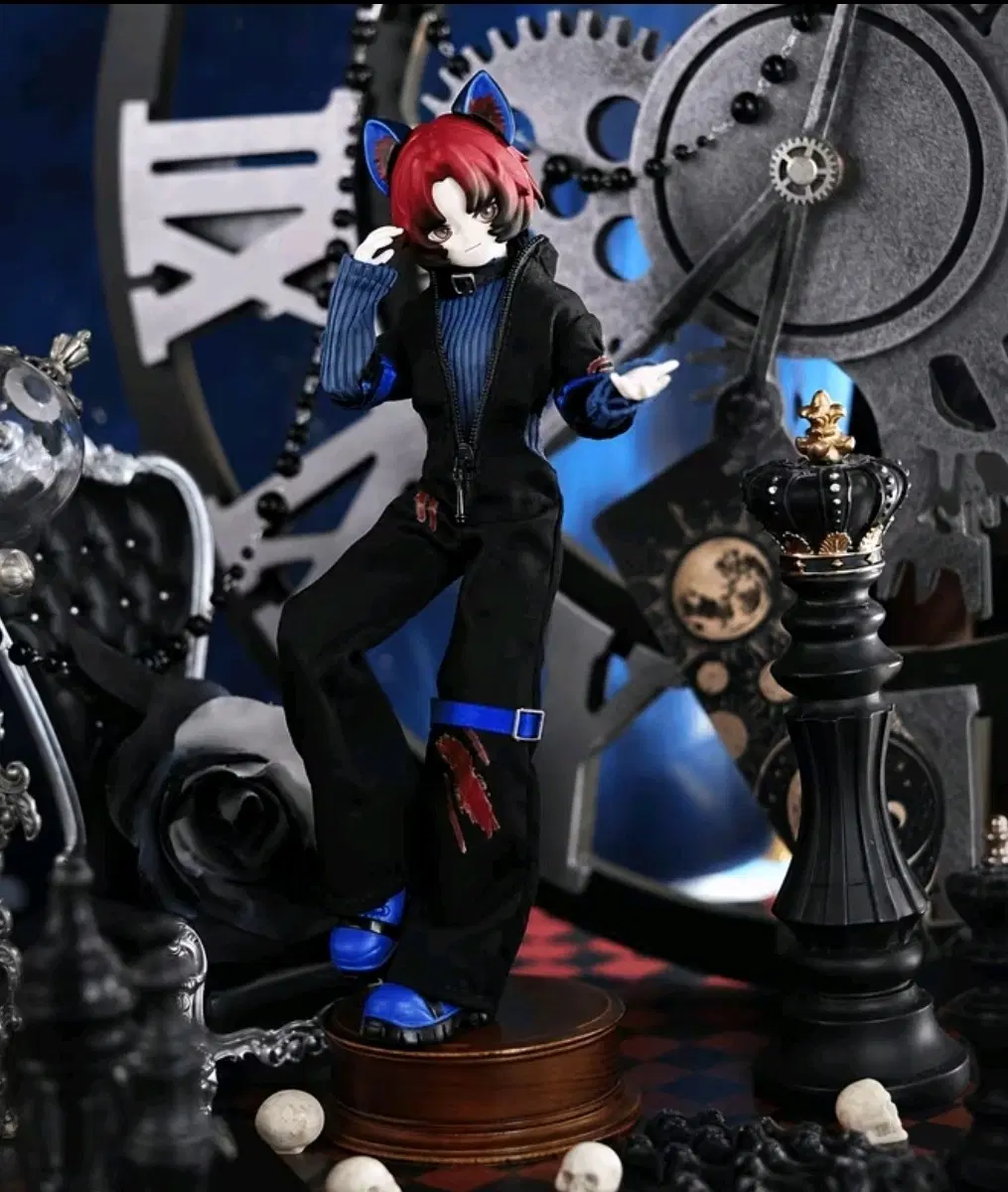 bjd 블라인드돌 구체관절인형 (블루블랙켓)