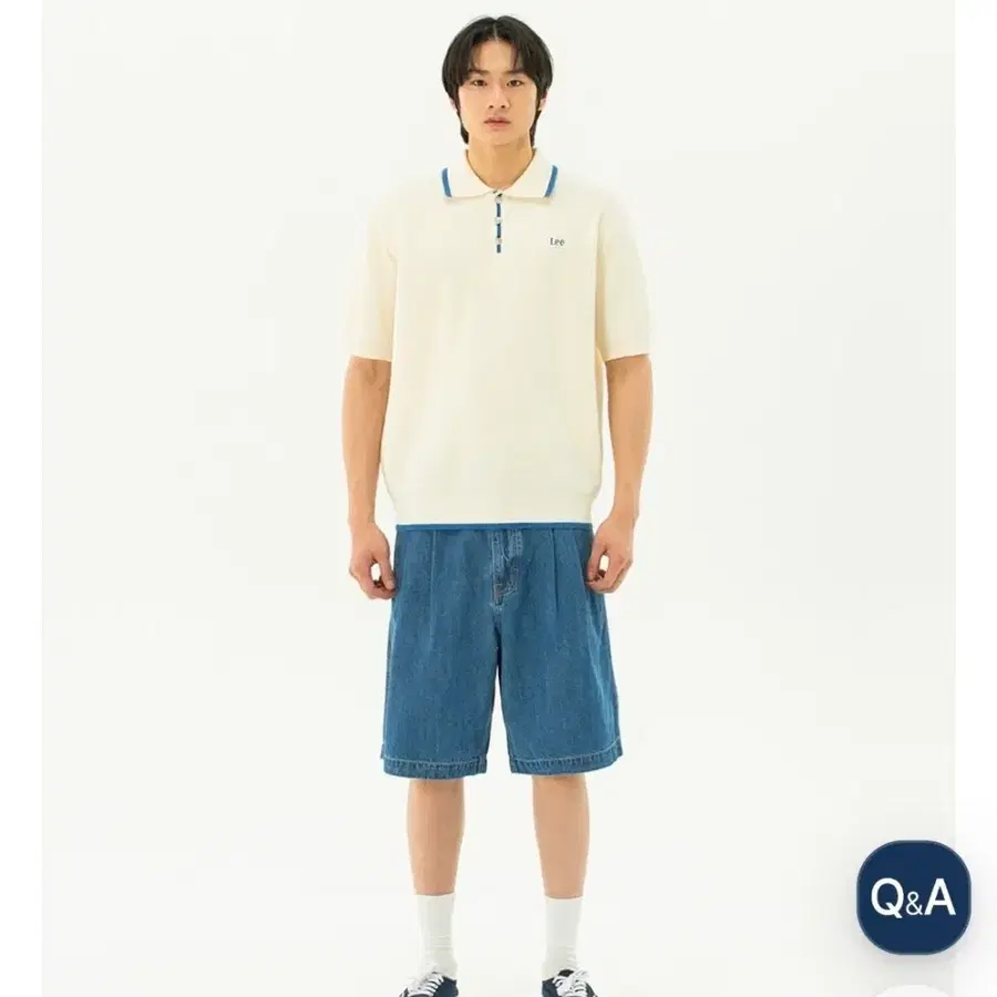 남성 리LEE 데님 반바지 34인치