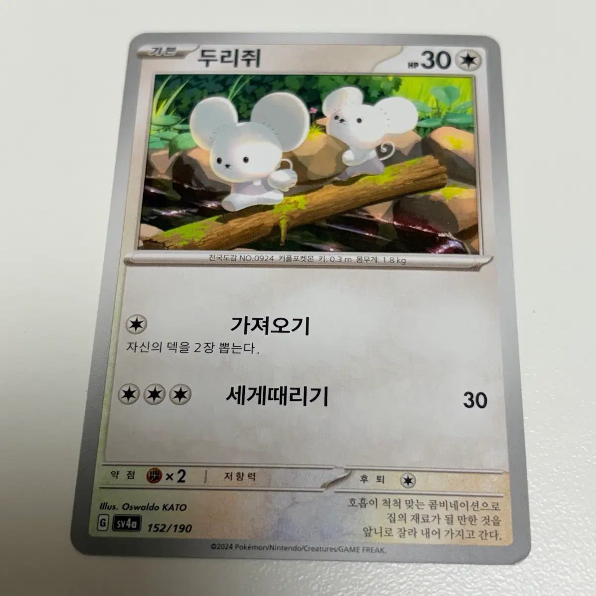 [포켓몬카드] 두리쥐 sv4a 152/190 카드 판매