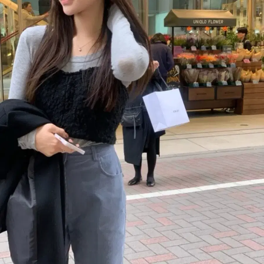 레이지샵 벨 뷔스티에 블랙 1회착용