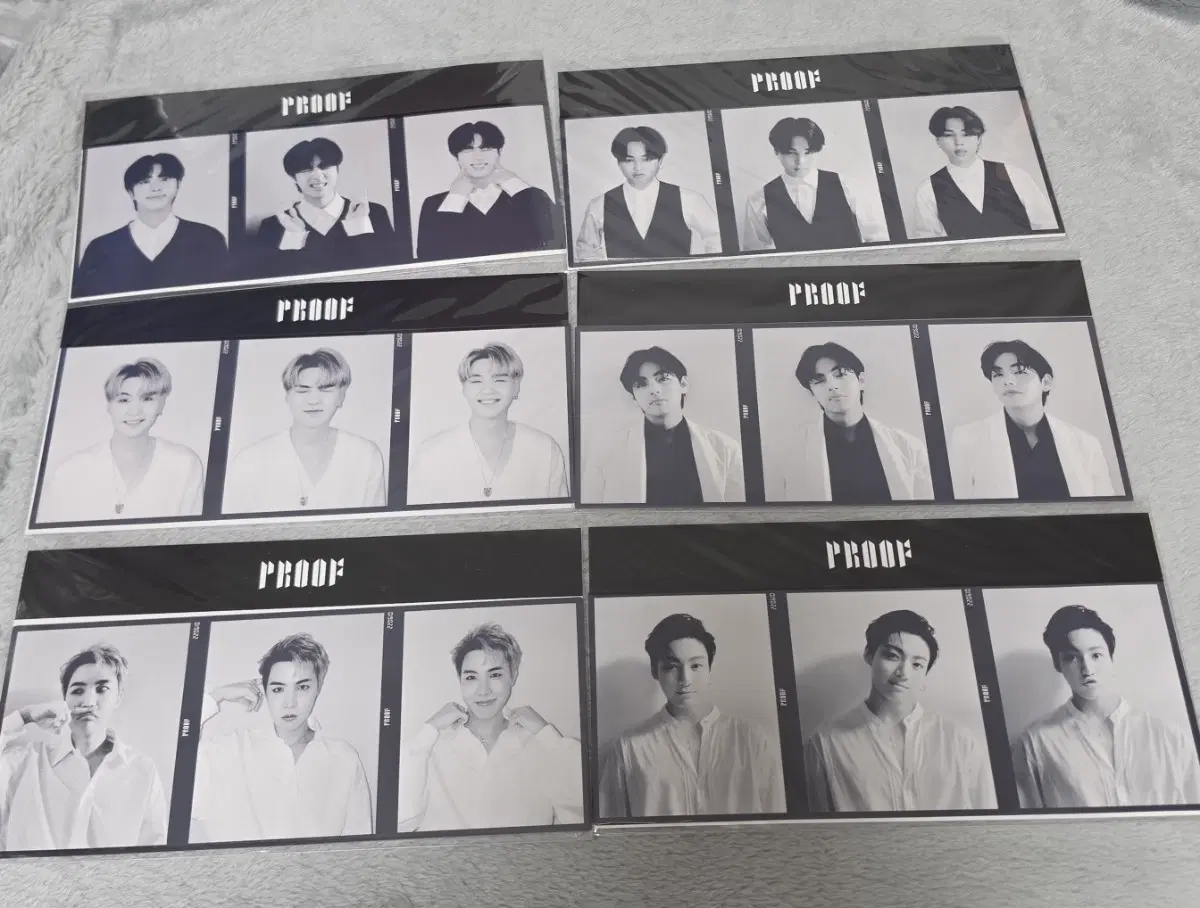 6장 세트 프루프 위버스 특전 3컷 포토 방탄 bts