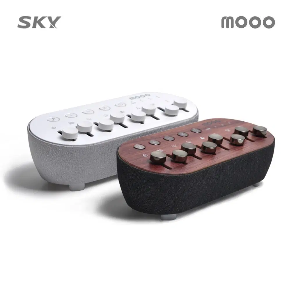 무드등 스카이 MOOO 수면유도 스피커 (화이트/우드)