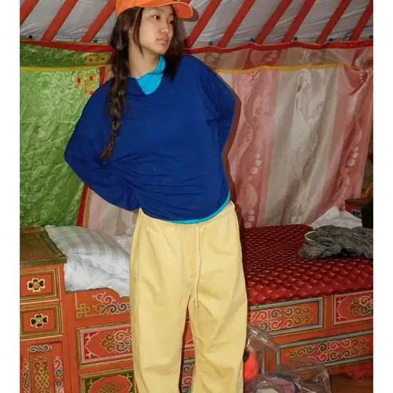 톤세 fogg curved pants yellow (m)