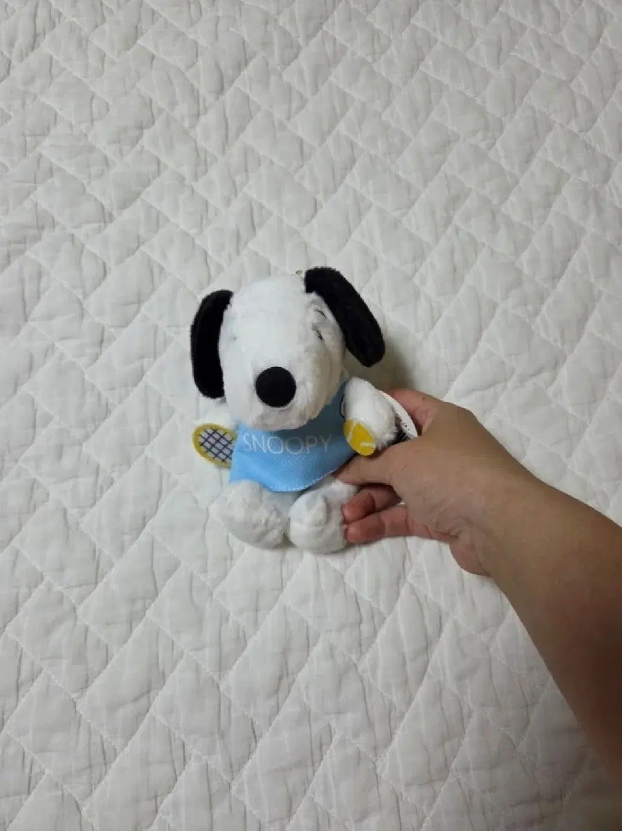 스누피 인형 하늘색 옷