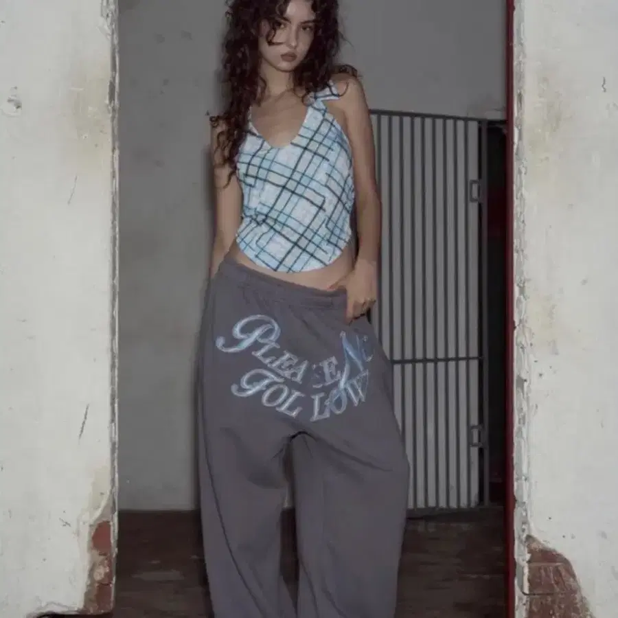 플노팔 Mami Wide Sweat Jogger(Melange Grey)