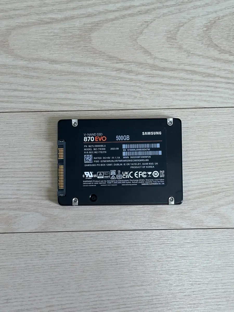삼성전자 870 EVO V-NAND SSD 500GB