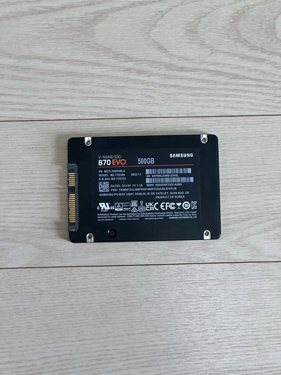 삼성전자 870 EVO SSD 500GB