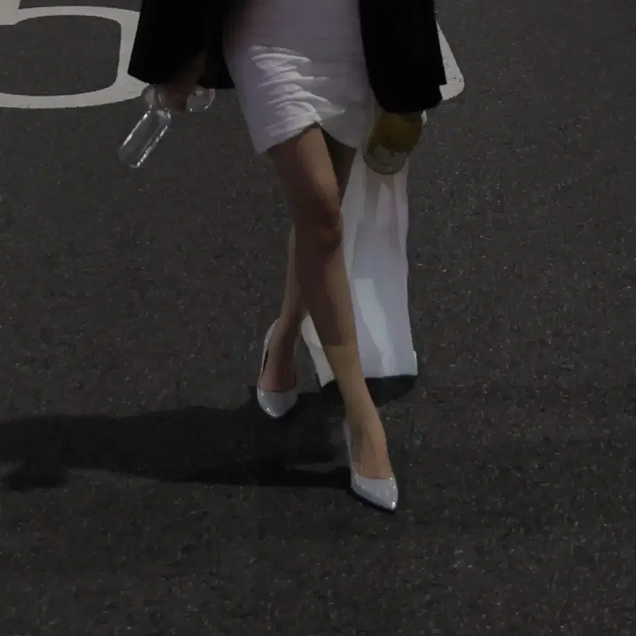 웨딩촬영 구두 힐 7cm 235