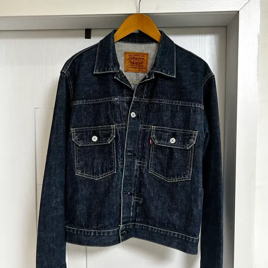 90s Levis 71507 XX 2nd lvc 일판 복각 빅E 셀비지 데님 재킷 42