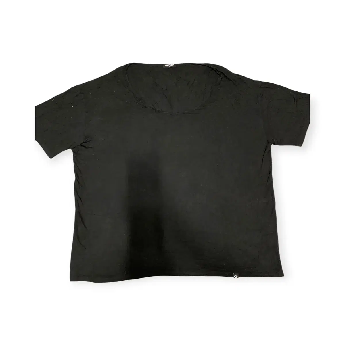 3XL) 고포잇 블랙 U넥 머슬핏 짐웨어 반팔 티셔츠 빅사이즈 딥유넥 머슬 GO4IT