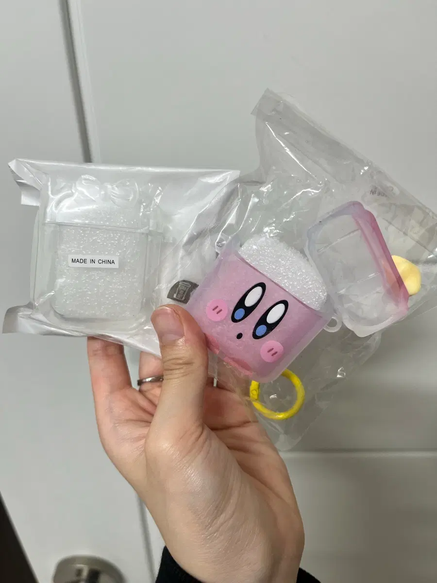커비 에어팟 케이스 핑크